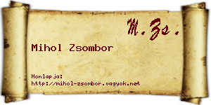 Mihol Zsombor névjegykártya