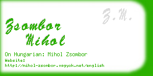 zsombor mihol business card